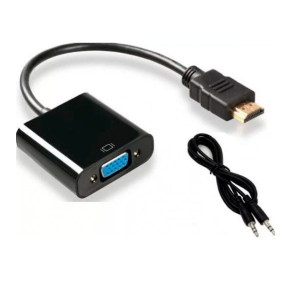 Переходник HDMI- VGA (шт/гн) + 3.5 mm Аудио