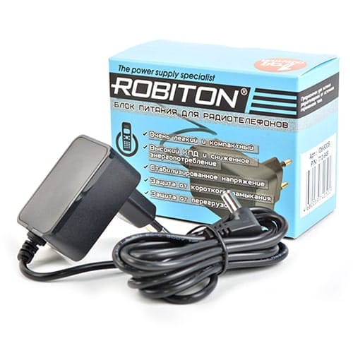 БПС 6v-0.5А (штекер 5.5*2.1 отр. угл) Robiton ID6-500S 15693