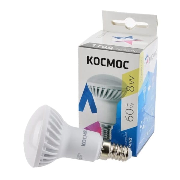 Лампа КОСМОС LED R50 8Вт Е14 3000K 15005
